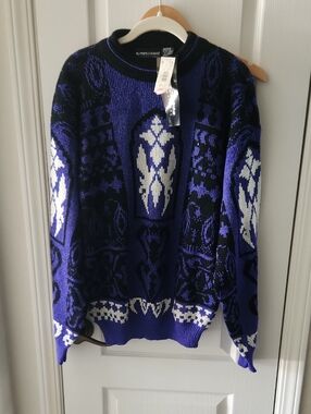 Vintage NWT Expressions International Crewneck Sweater, Size Large